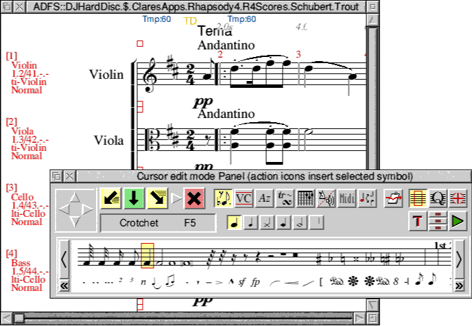 A Rhapsody screen